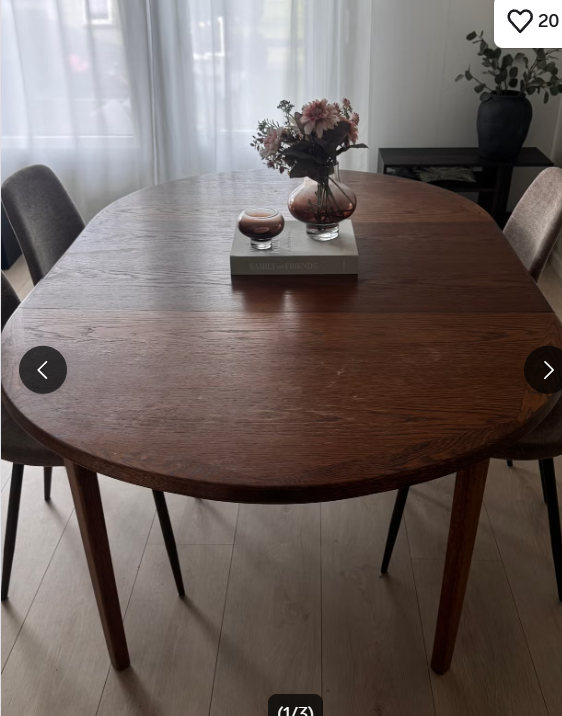 Hente spisebord i Sandefjord - levere i Oslo, rundt diameter 120