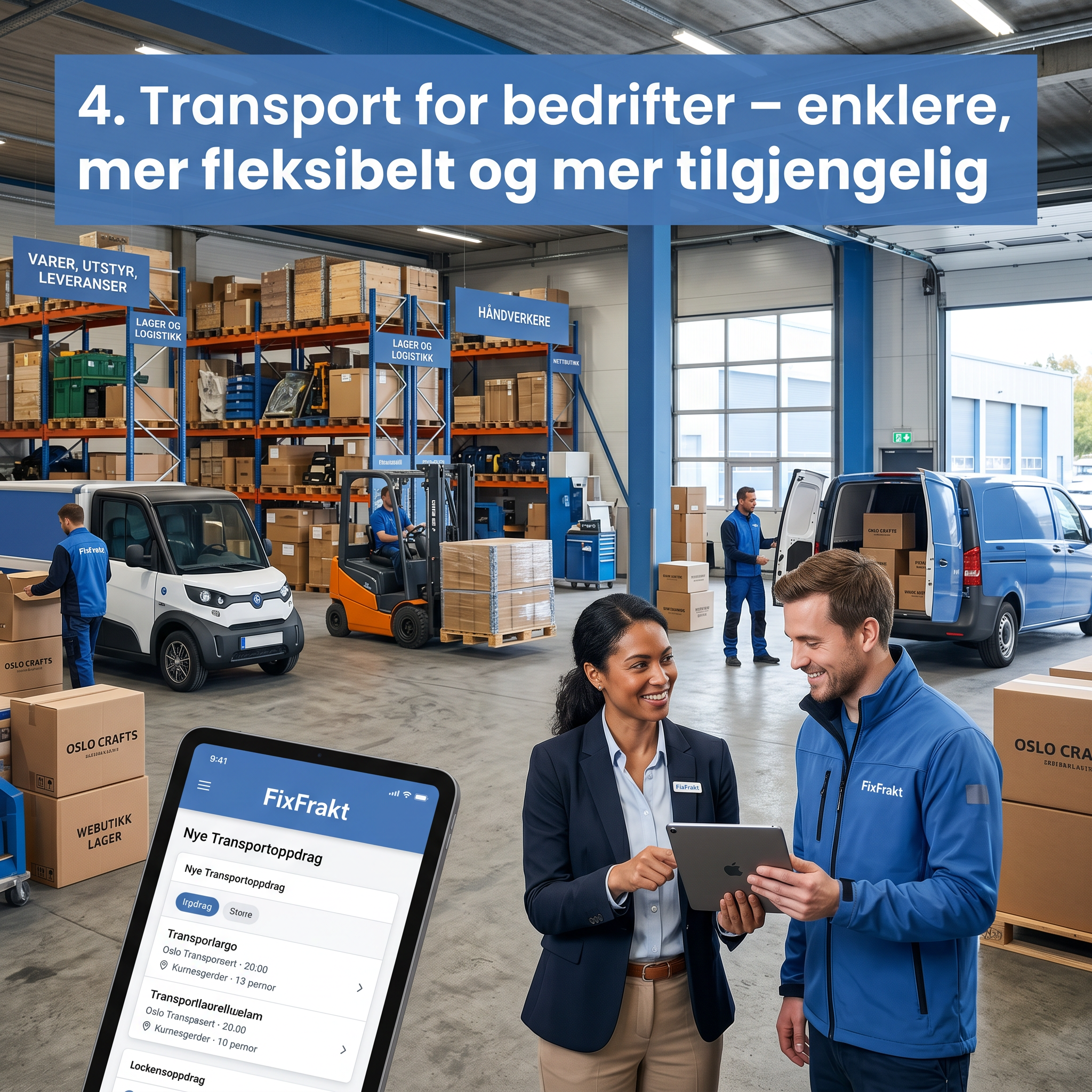 Transport for bedrifter – enklere, mer fleksibelt og mer tilgjengelig