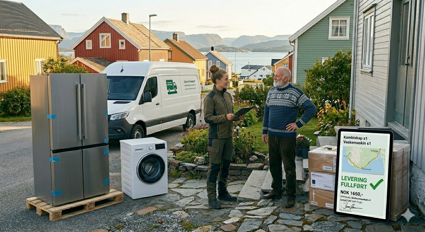 Frakt av hvitevarer – slik får du vaskemaskin, kjøleskap og komfyr levert